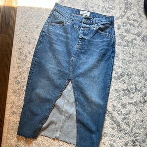 Reformation midi Denim Skirt size 29